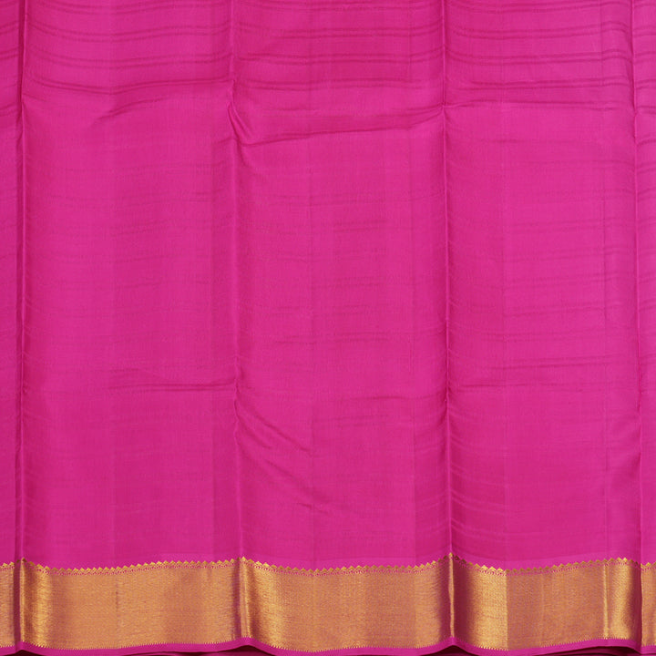 Hayagrivas Timeless Traditional Handloom Silk Saree in Cream with Fuchsia Pink KBE12D4-1