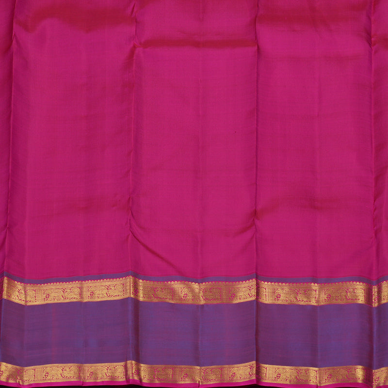 Hayagrivas Handloom Purple Kanjivaram Silk Saree with Dual Tone border KBE1301J3-1