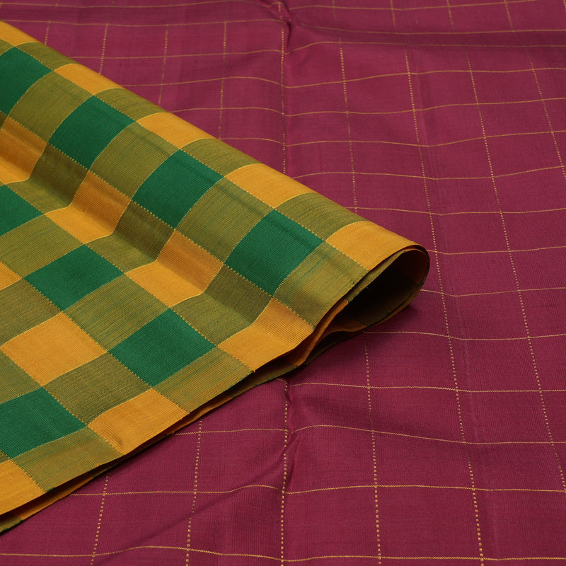 Hayagrivas Handloom Multicolour Checks Kanjivaram Silk Saree KBE1303J1-1