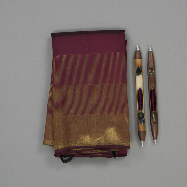 Hayagrivas Handloom Maroon Kanjivaram Silk Saree KBE1304J8-1