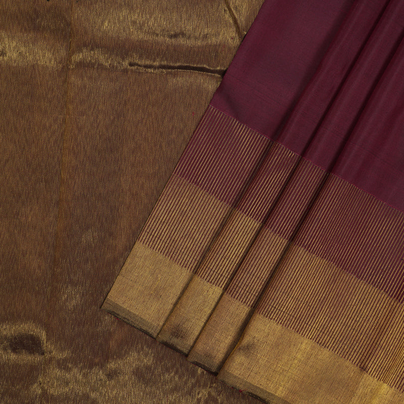 Hayagrivas Handloom Maroon Kanjivaram Silk Saree KBE1304J8-1