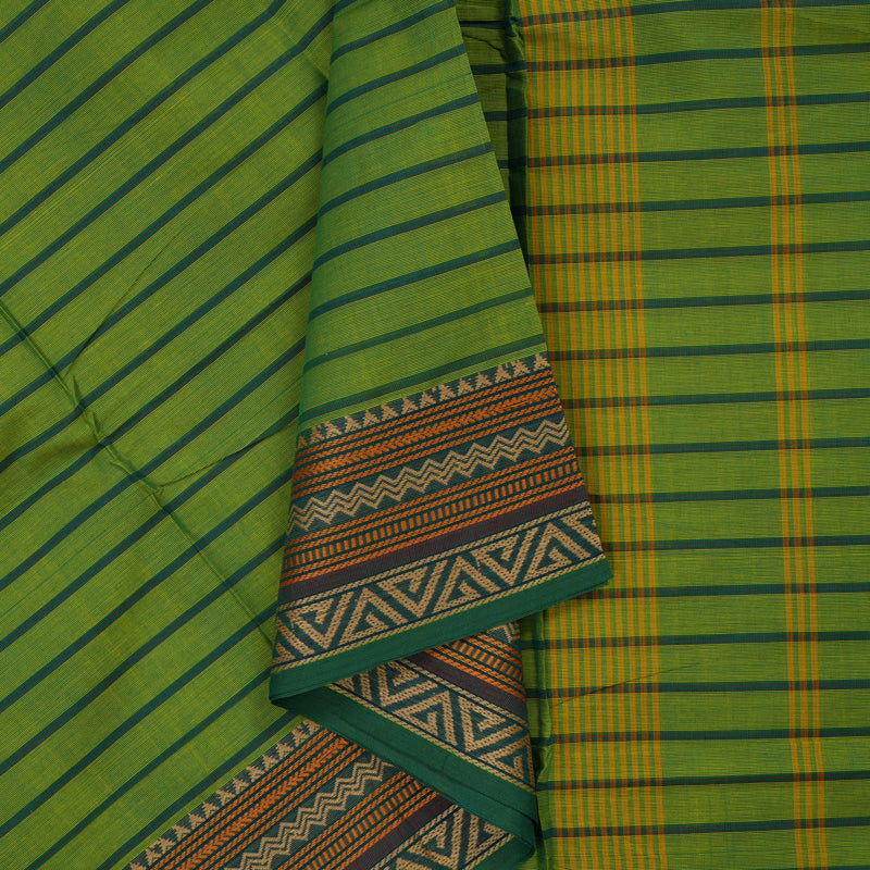 Hayagrivas Green Pure Chettinad Cotton Saree KBE1309J10-12