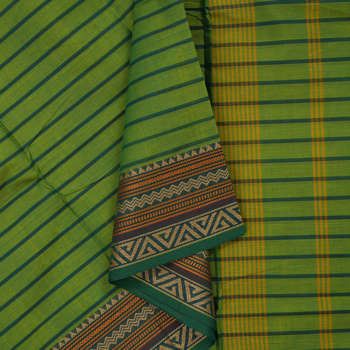 Hayagrivas Green Pure Chettinad Cotton Saree KBE1309J10-12