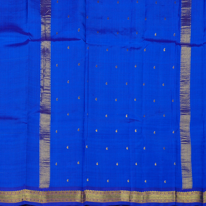 Hayagrivas Dual Tone (Peach Pink With Yellow) Handloom Kanjivaram Silk Saree with Purple Border KBE130D1-11
