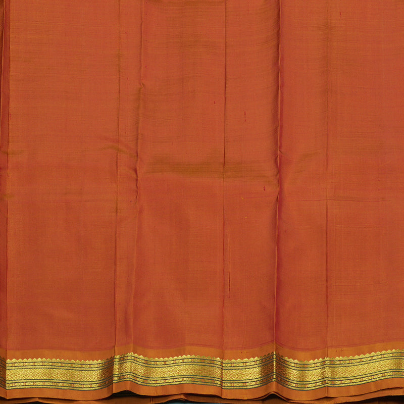 Hayagrivas Maroon Handloom Kanjivaram Silk Saree with Honey Mustard Border KBE130D1-2