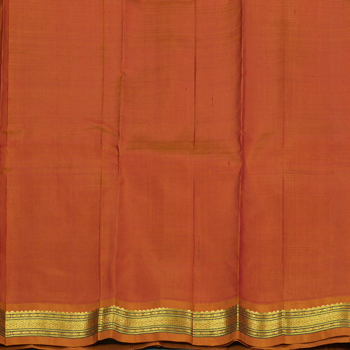 Hayagrivas Maroon Handloom Kanjivaram Silk Saree with Honey Mustard Border KBE130D1-2