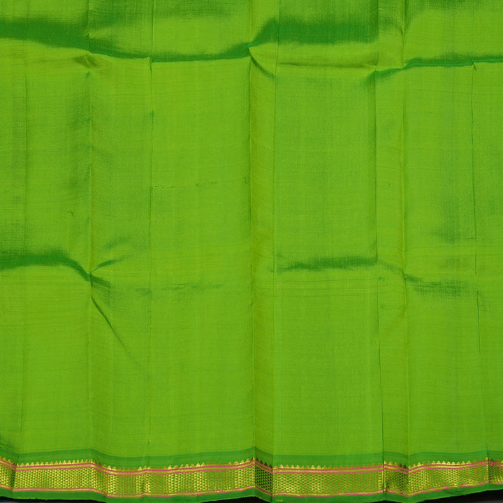 Hayagrivas Blue Handloom Kanjivaram Silk Saree with Sea Green Border KBE130D1-5
