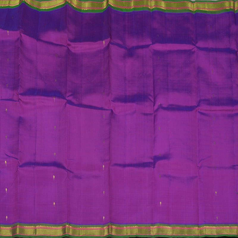 Hayagrivas Purple Handloom Kanjivaram Silk Saree with Mandhalir Border KBE130D1-6
