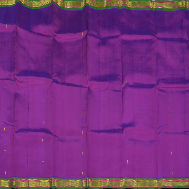 Hayagrivas Purple Handloom Kanjivaram Silk Saree with Mandhalir Border KBE130D1-6
