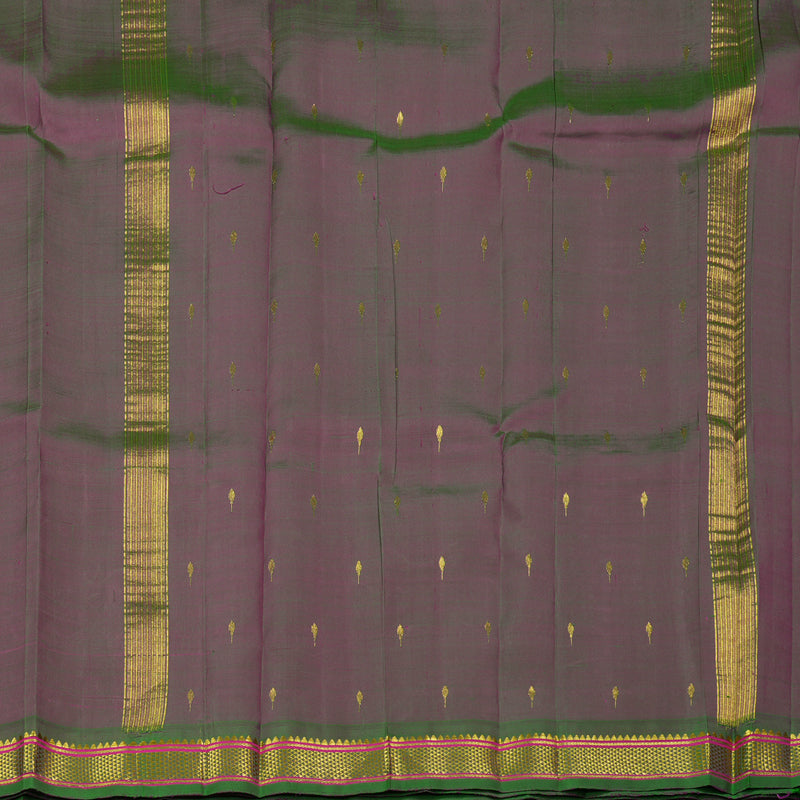 Hayagrivas Purple Handloom Kanjivaram Silk Saree with Mandhalir Border KBE130D1-6