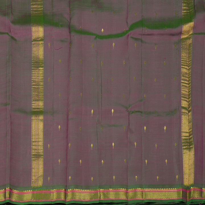 Hayagrivas Purple Handloom Kanjivaram Silk Saree with Mandhalir Border KBE130D1-6