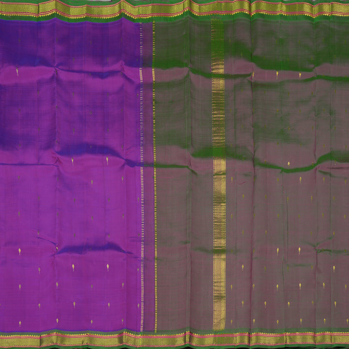 Hayagrivas Purple Handloom Kanjivaram Silk Saree with Mandhalir Border KBE130D1-6