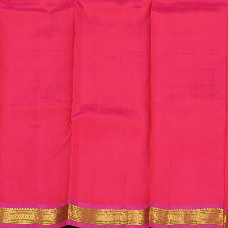 Hayagrivas Blue Handloom Kanjivaram Silk Saree with Purple Border KBE130D1-9