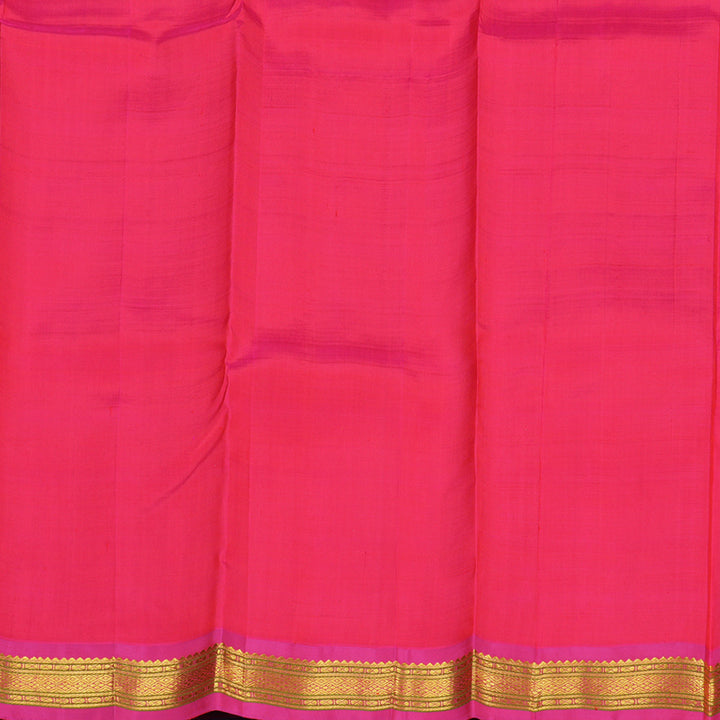 Hayagrivas Blue Handloom Kanjivaram Silk Saree with Purple Border KBE130D1-9