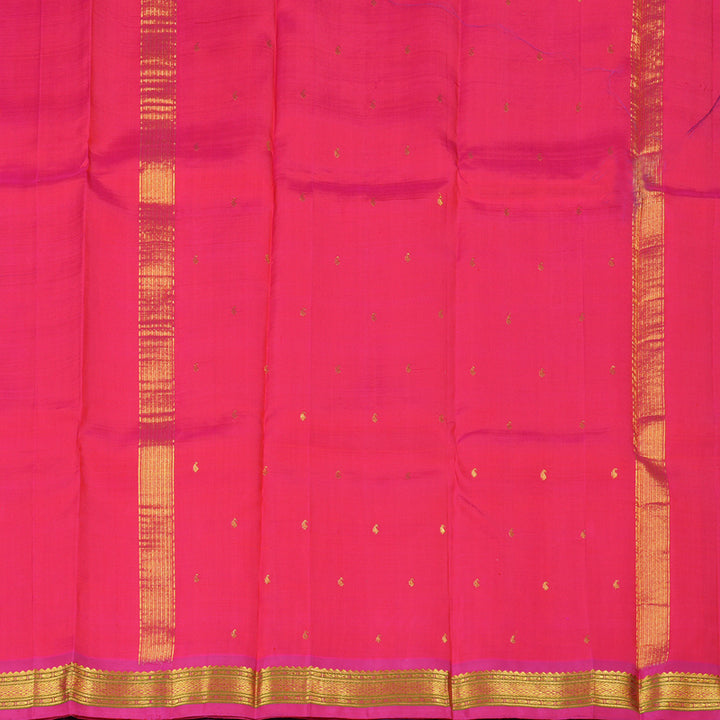 Hayagrivas Blue Handloom Kanjivaram Silk Saree with Purple Border KBE130D1-9