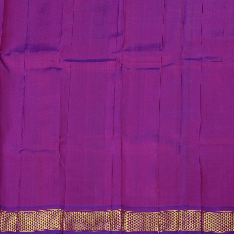 Hayagrivas Sea Blue Handloom Kanjivaram Silk Saree with Blue Border KBE130D2-3