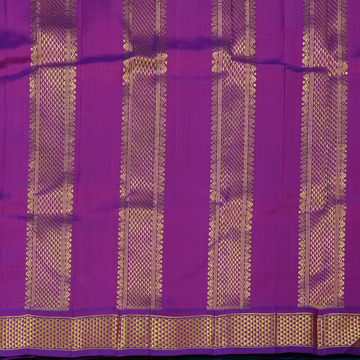 Hayagrivas Sea Blue Handloom Kanjivaram Silk Saree with Blue Border KBE130D2-3