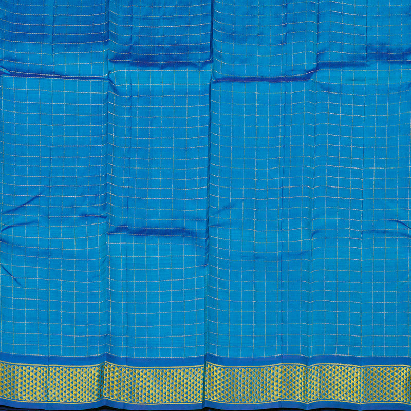 Hayagrivas Sky Blue Handloom Kanjivaram Silk Saree KBE130D3-1