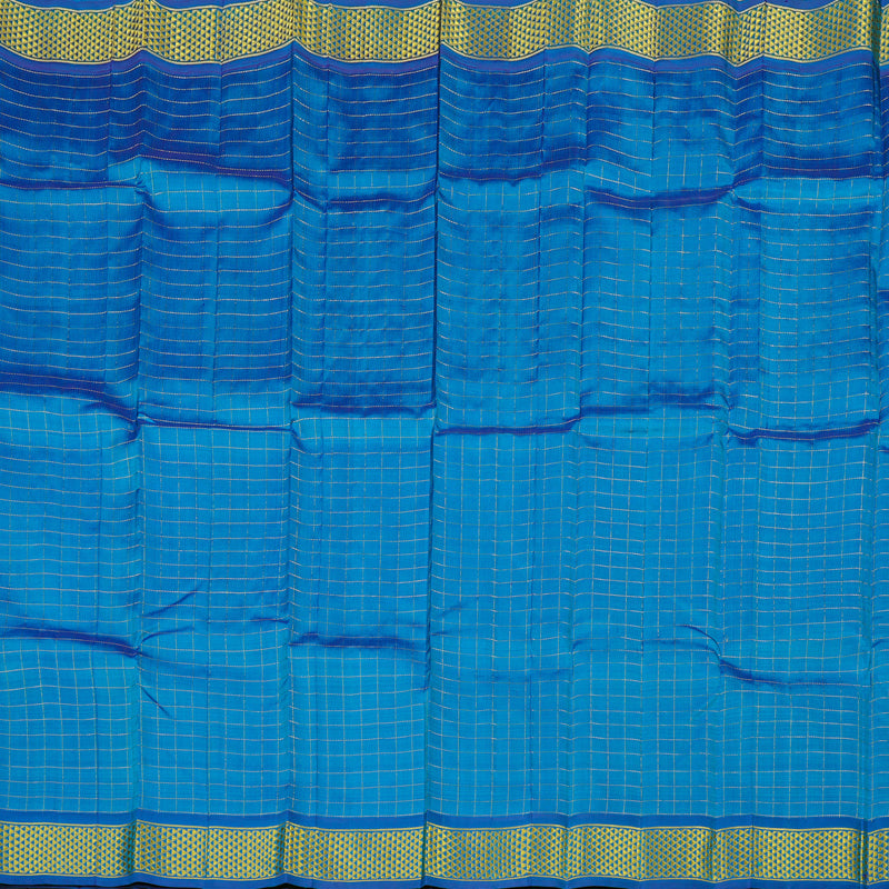 Hayagrivas Sky Blue Handloom Kanjivaram Silk Saree KBE130D3-1