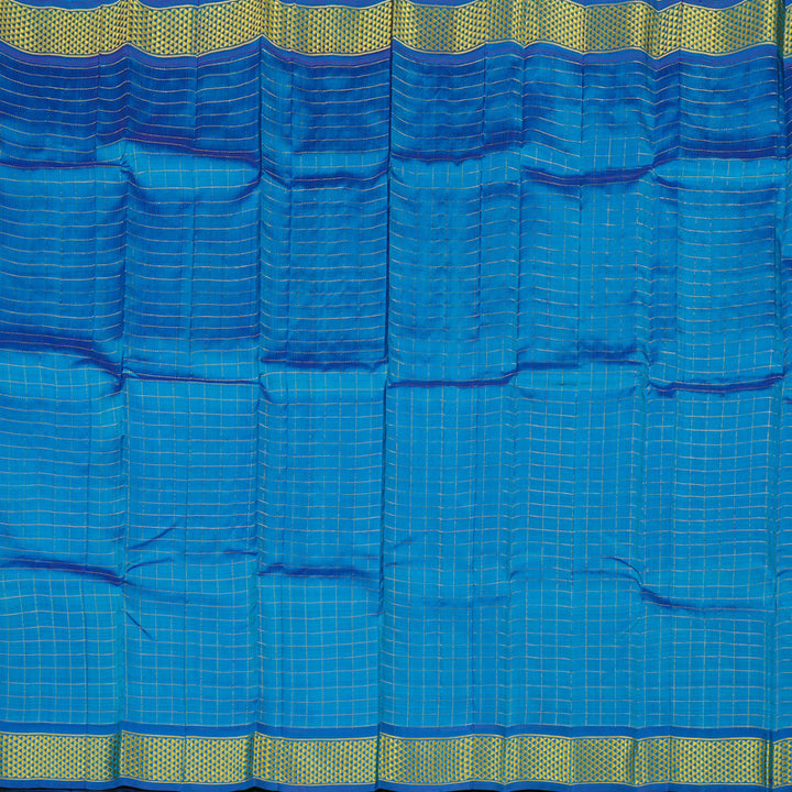 Hayagrivas Sky Blue Handloom Kanjivaram Silk Saree KBE130D3-1