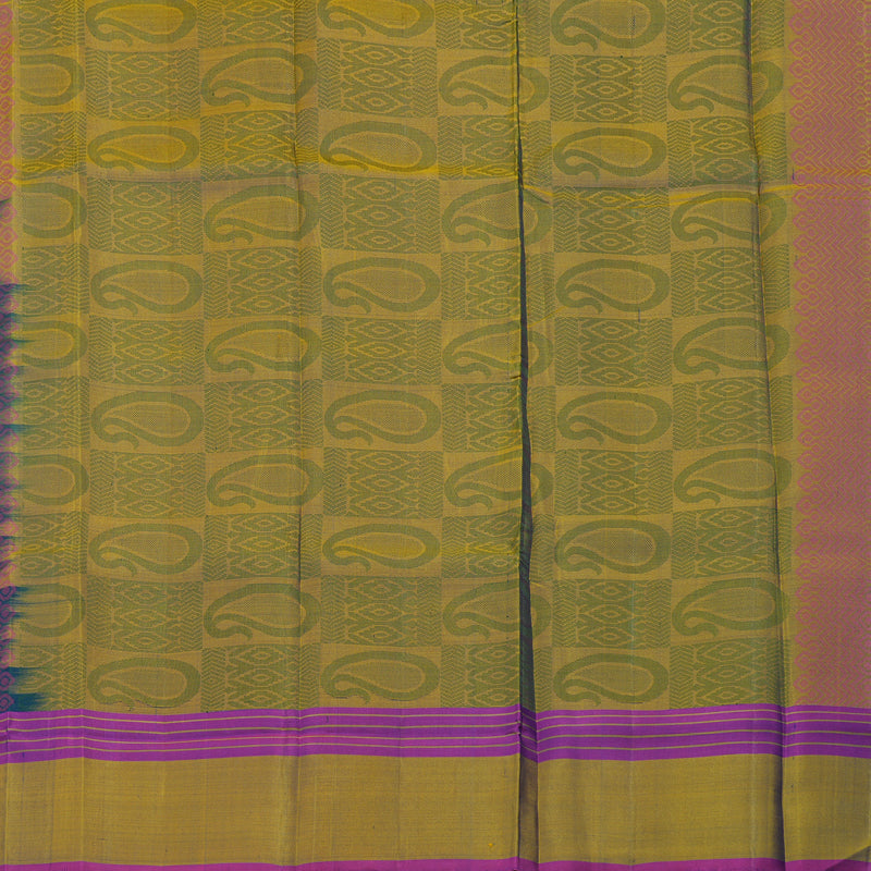 Hayagrivas Handloom Thread Work Silk Saree in Mayilkazhuthu colour KBE1310J1-2
