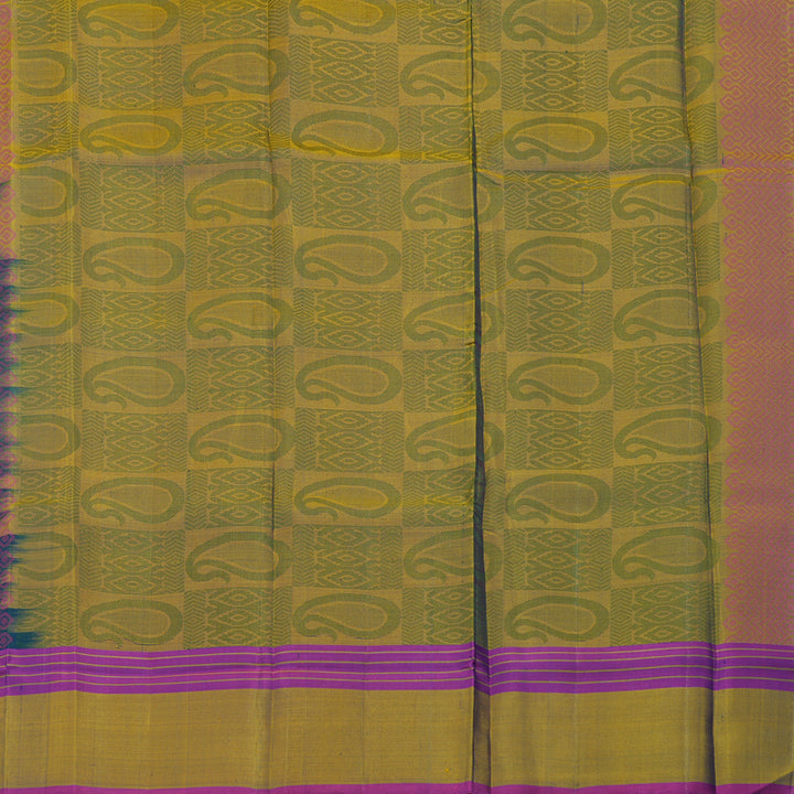 Hayagrivas Handloom Thread Work Silk Saree in Mayilkazhuthu colour KBE1310J1-2