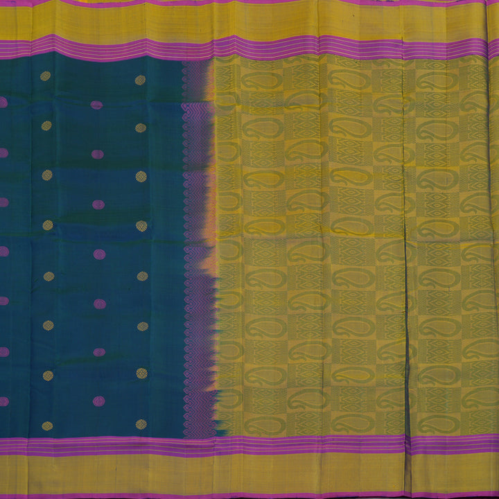 Hayagrivas Handloom Thread Work Silk Saree in Mayilkazhuthu colour KBE1310J1-2