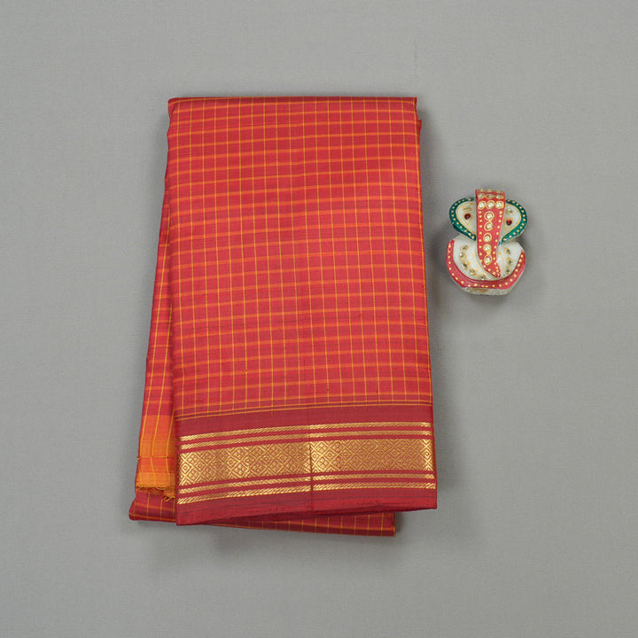 Hayagrivas Maroon Handloom Kanjivaram Silk Saree KBE131D1-10