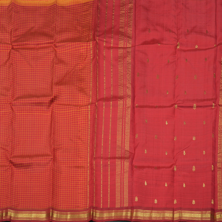 Hayagrivas Maroon Handloom Kanjivaram Silk Saree KBE131D1-10