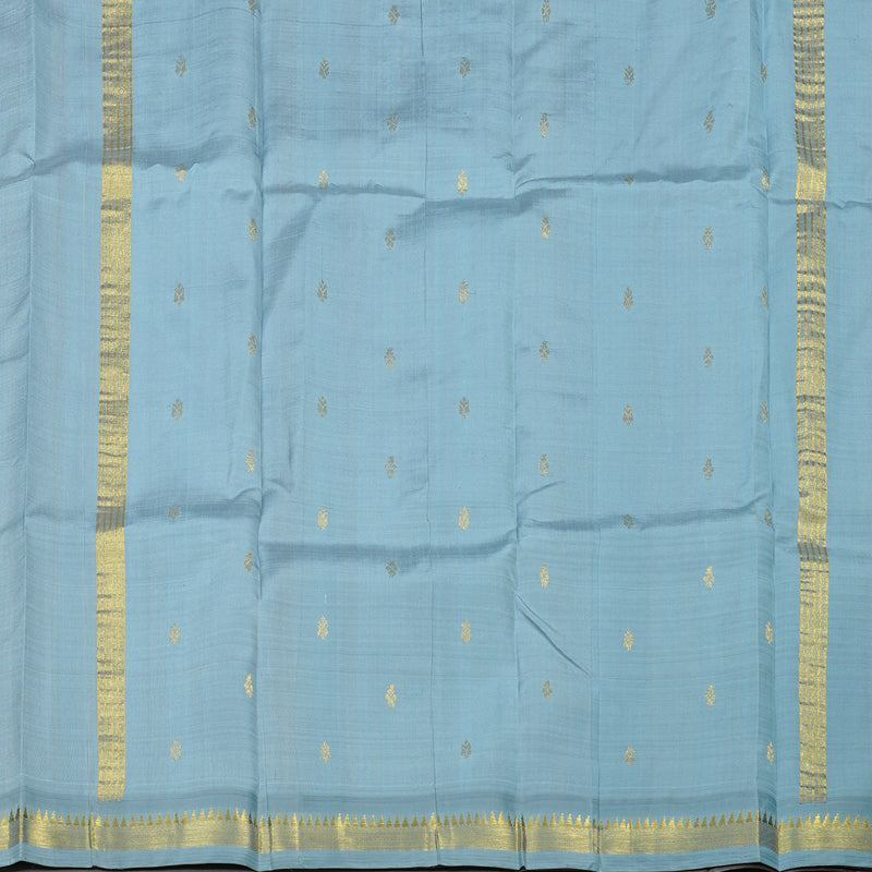 Hayagrivas Onion Pink Handloom Kanjivaram Silk Saree with Powder Blue Border KBE131D1-20