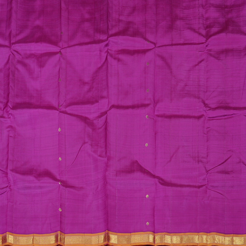 Hayagrivas Purple Handloom Kanjivaram Silk Saree with Honey Mustard Border KBE131D1-23