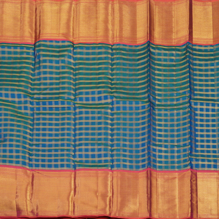 Hayagrivas Handloom Mayilkazhuthu Kanjivaram Silk Saree with Rose Pink Border KBE1327J12-1