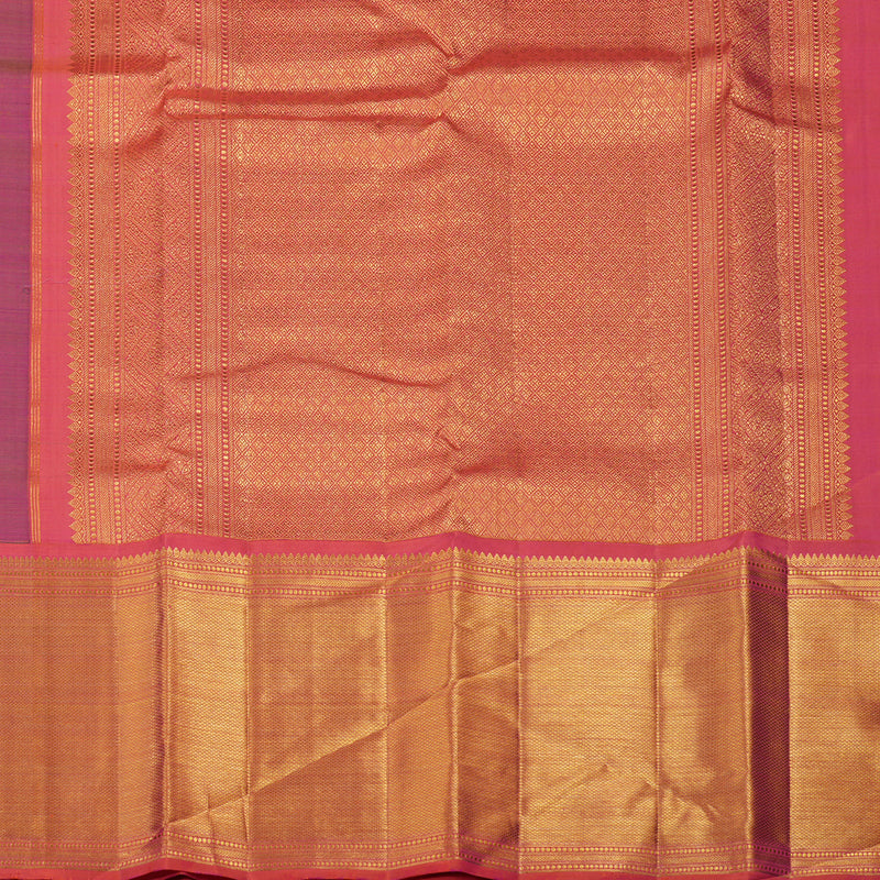Hayagrivas Handloom Mayilkazhuthu Kanjivaram Silk Saree with Rose Pink Border KBE1327J12-1