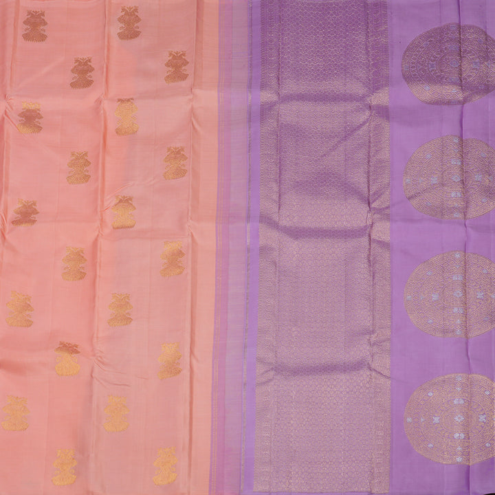 Hayagrivas Handloom Light Pink Kanjivaram Silk Saree KBE1327J3-1