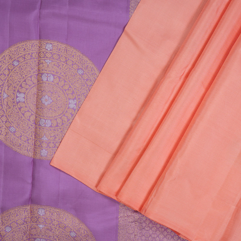Hayagrivas Handloom Light Pink Kanjivaram Silk Saree KBE1327J3-1