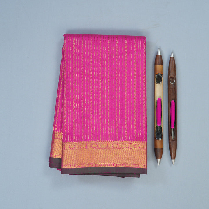 Hayagrivas Handloom Magenta Kanjivaram Silk Saree KBE1327J4-1