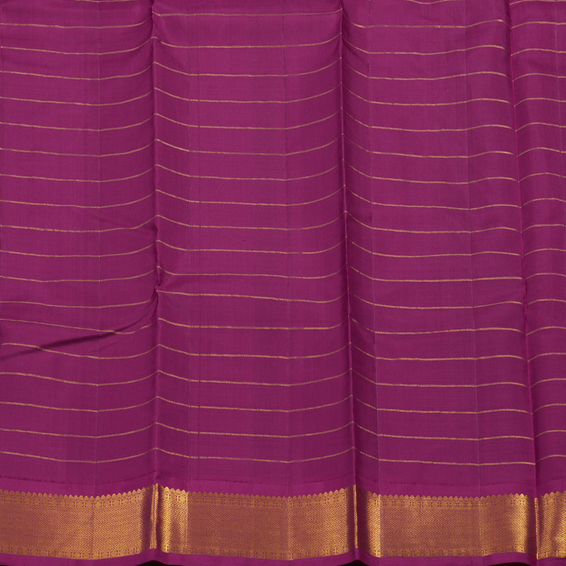 Hayagrivas Handloom Sky Blue Kanjivaram Silk Saree with Magenta Border KBE1327J8-1
