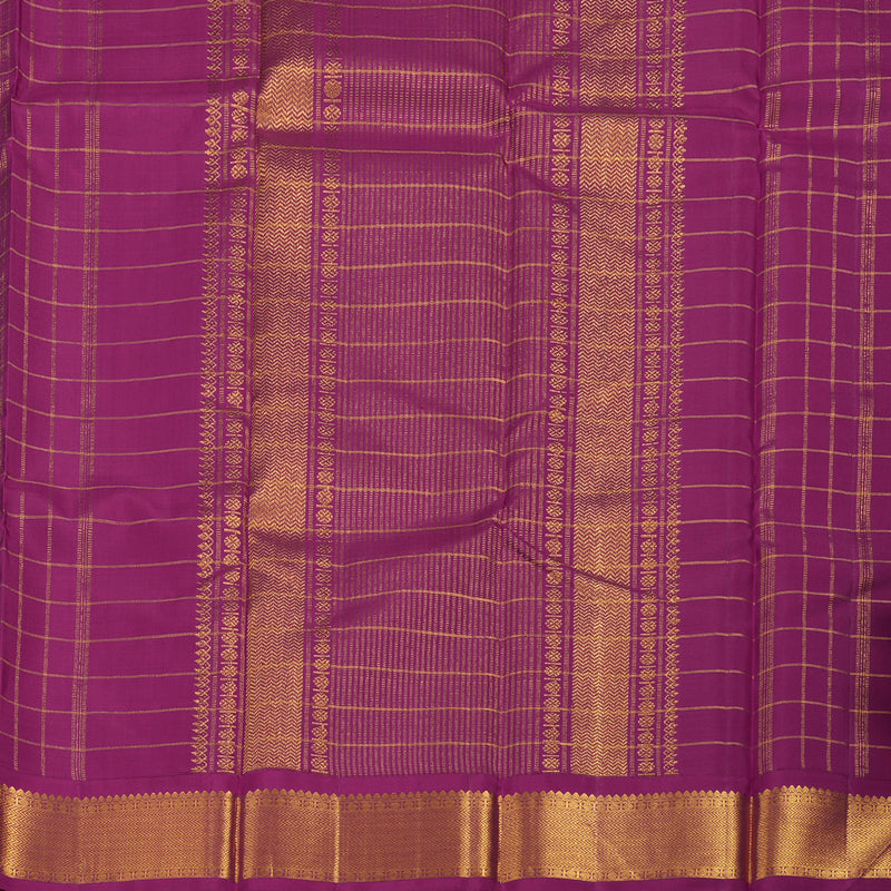 Hayagrivas Handloom Sky Blue Kanjivaram Silk Saree with Magenta Border KBE1327J8-1