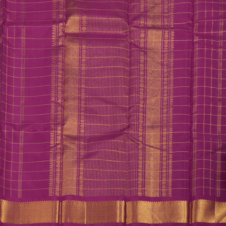 Hayagrivas Handloom Sky Blue Kanjivaram Silk Saree with Magenta Border KBE1327J8-1