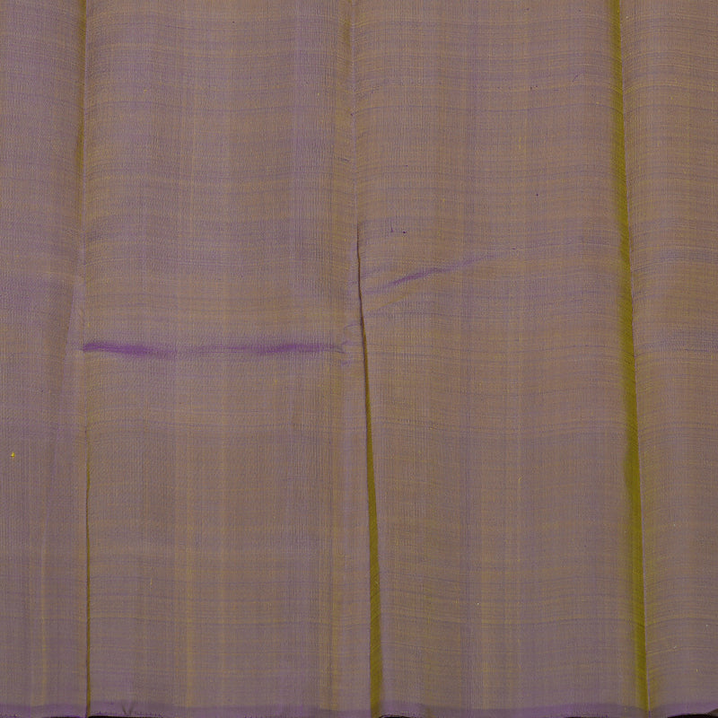 Hayagrivas Handloom Mild Peach Kanjivaram Silk Saree with Dual Tone (Purple & Green) Border KBE1328J2-2