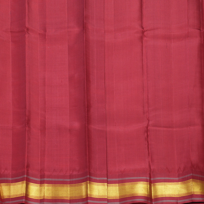 Hayagrivas Handloom Sandal Kanjivaram Silk Saree with Ganga Jamuna Border KBF1328J3-2