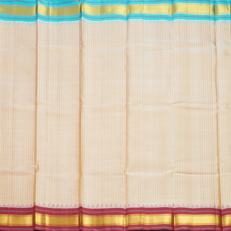 Hayagrivas Handloom Sandal Kanjivaram Silk Saree with Ganga Jamuna Border KBF1328J3-2