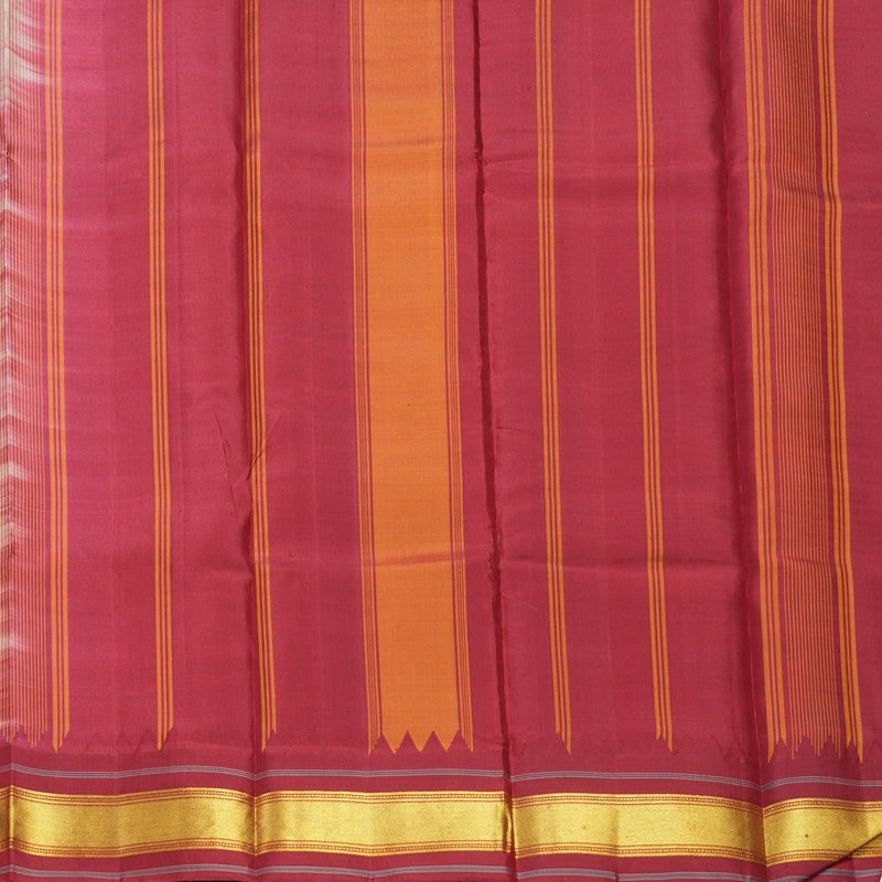 Hayagrivas Handloom Sandal Kanjivaram Silk Saree with Ganga Jamuna Border KBF1328J3-2