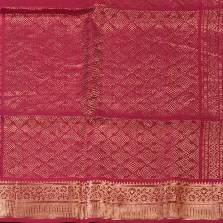 Hayagrivas Aqua Blue Handloom Ikkat Soft Silk Saree KBE132D1-1