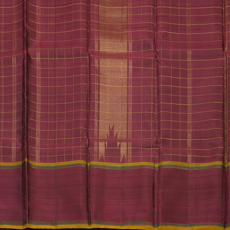 Hayagrivas Handloom Silver Grey Kanjivaram Silk Saree with Ganga Jamuna border KBE1333J11-1