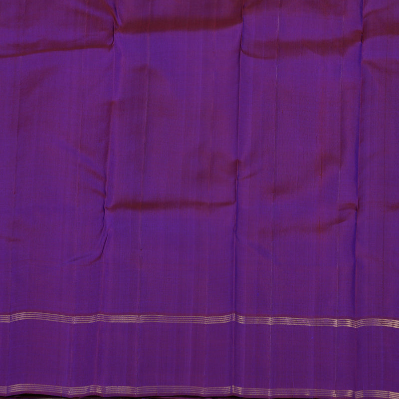 Hayagrivas Handloom Ink Blue Kanjivaram Silk Saree with Purple Border KBE1334J4-3