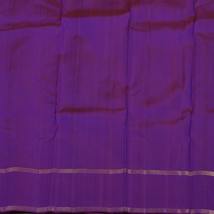 Hayagrivas Handloom Ink Blue Kanjivaram Silk Saree with Purple Border KBE1334J4-3