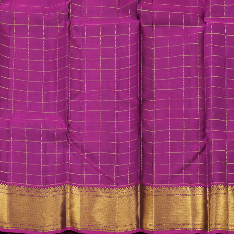 Hayagrivas Handloom Bottle Green Kanjivaram Silk Saree with Wine Purple Border KBE1334J8-1