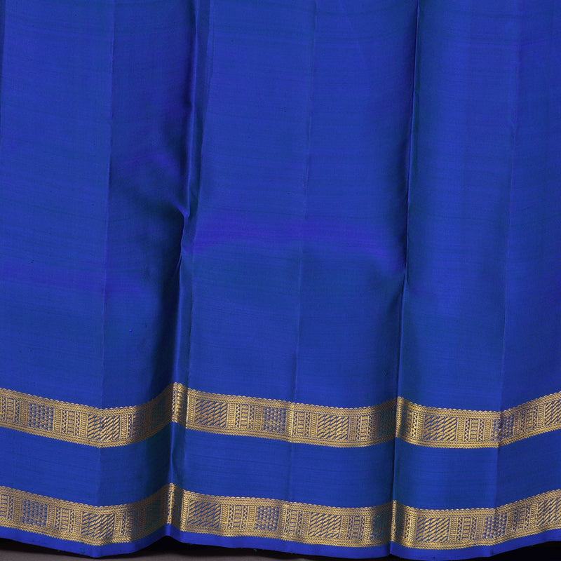 Hayagrivas Handloom Peacock Blue Kanjivaram Silk Saree KBE1335J10-1