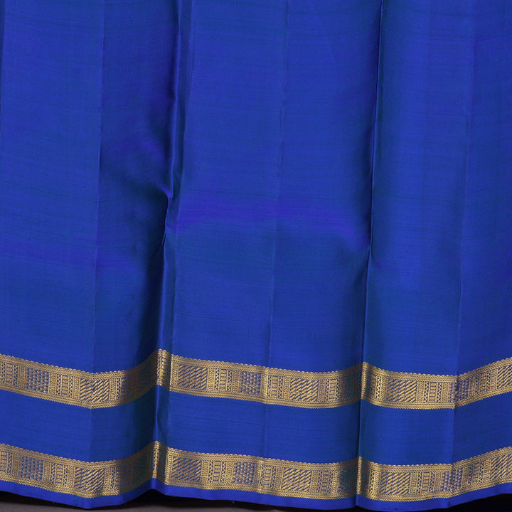 Hayagrivas Handloom Peacock Blue Kanjivaram Silk Saree KBE1335J10-1